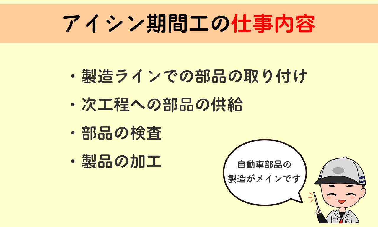 アイシン期間工の仕事内容